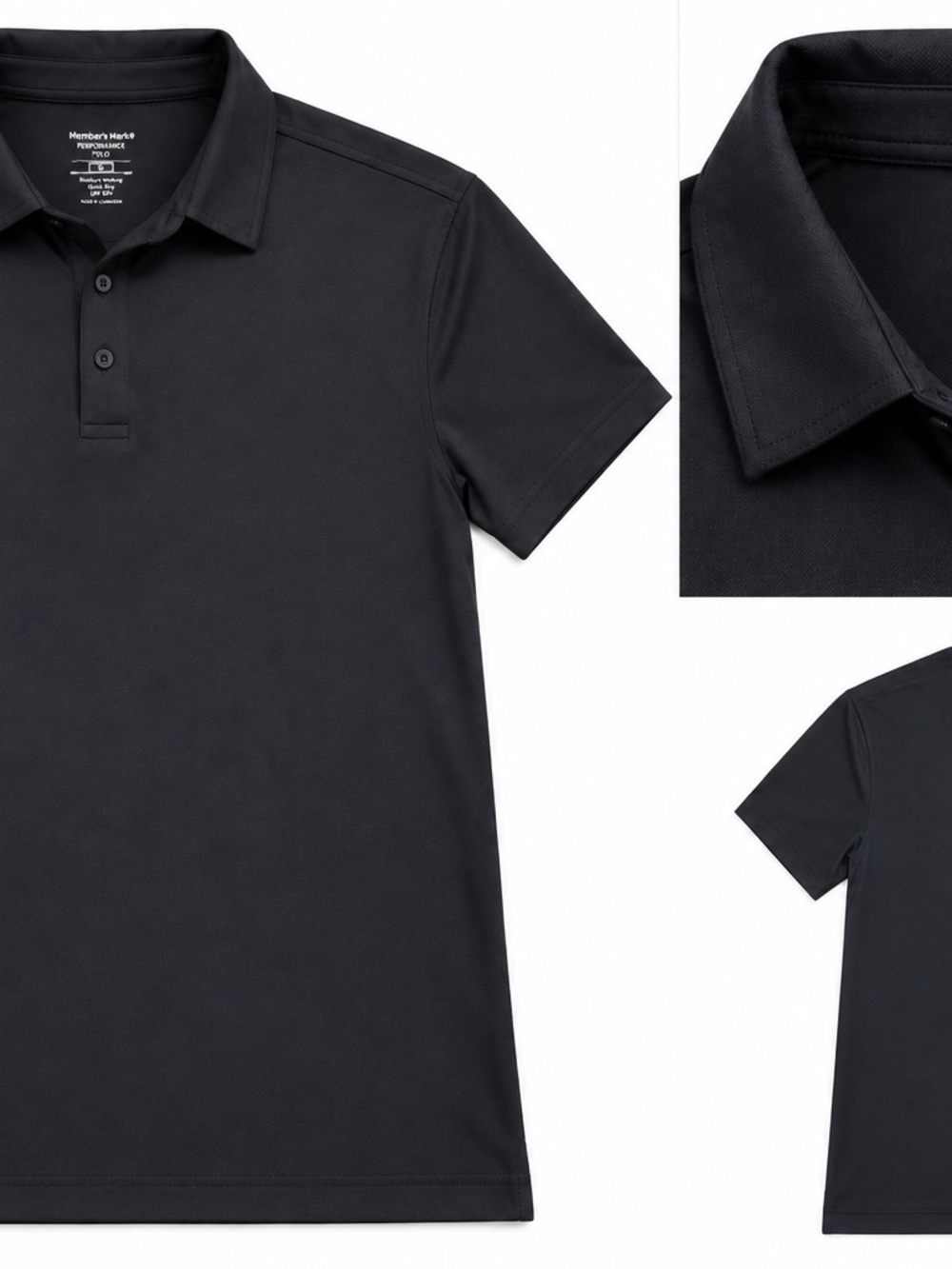 Member's Mark Men’s Black Performance Polo